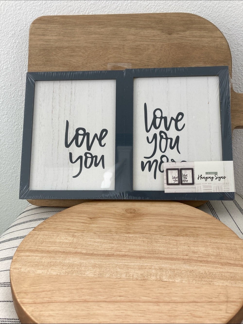 SALE! 50% Off NWT Love You Wall Art Pair - Black Hanging Signs 2 Pc